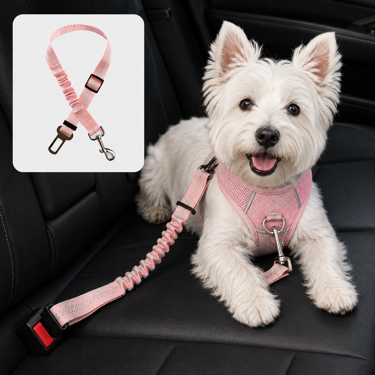 Ceinture de sécurité ajustable pour chien