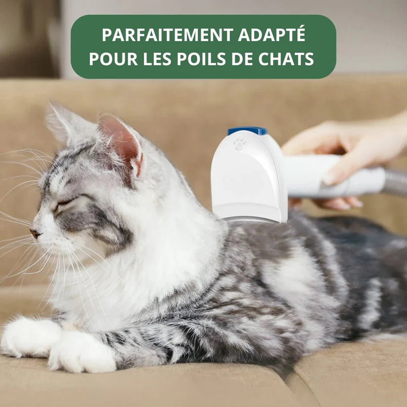 FluffyOne+™ – Aspirateur Silencieux avec Tondeuse, Brosse & 5 Accessoires