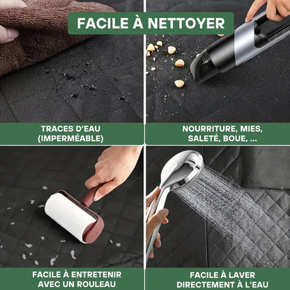 CaniMoov+™ – Housse de Protection Voiture pour Chien avec Base Rigide + Plaid MoovFit™ Offert