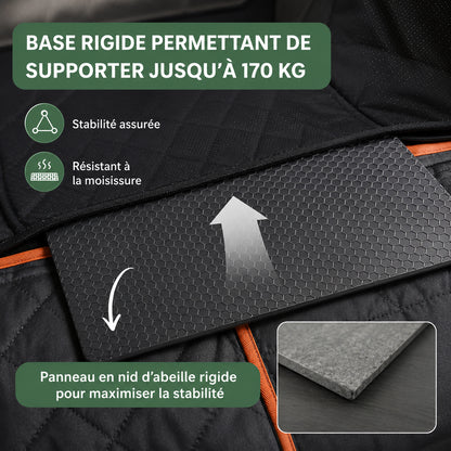 CaniMoov+™ – Housse de Protection Voiture pour Chien avec Base Rigide