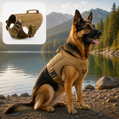 Harnais Tactique CaniSafe+™ - Sécurité et Maintien Ultime