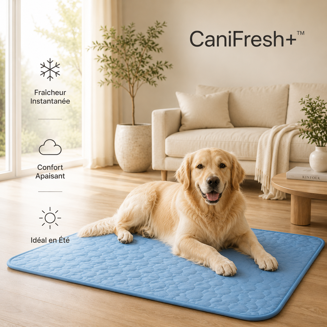 CaniFresh+™ — Le tapis rafraîchissant qui garde votre chien au frais tout l’été
