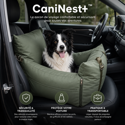 CaniNest+™ – Cocon de voyage 2-en-1 pour chien