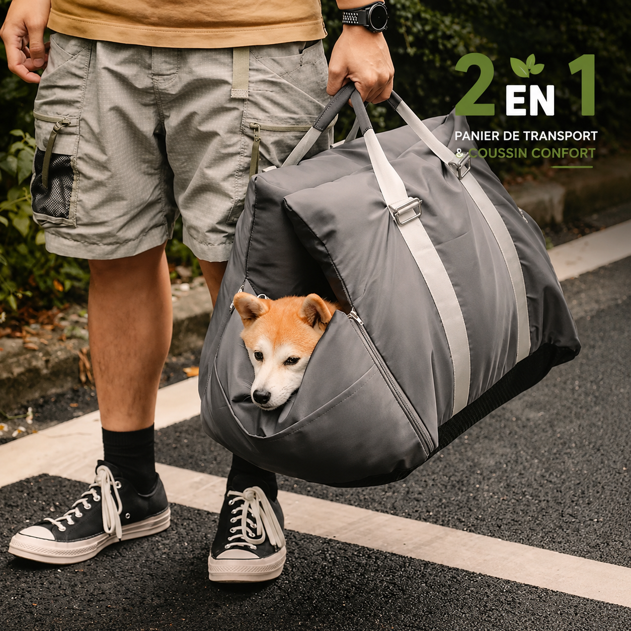 CaniNest+™ – Cocon de voyage 2-en-1 pour chien