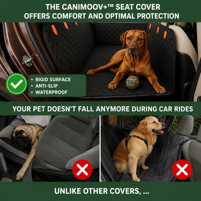 CaniMoov+™ Premium Dog Car Seat Cover with Rigid Base