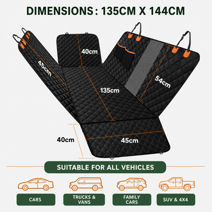 CaniMoov+™ Premium Dog Car Seat Cover with Rigid Base