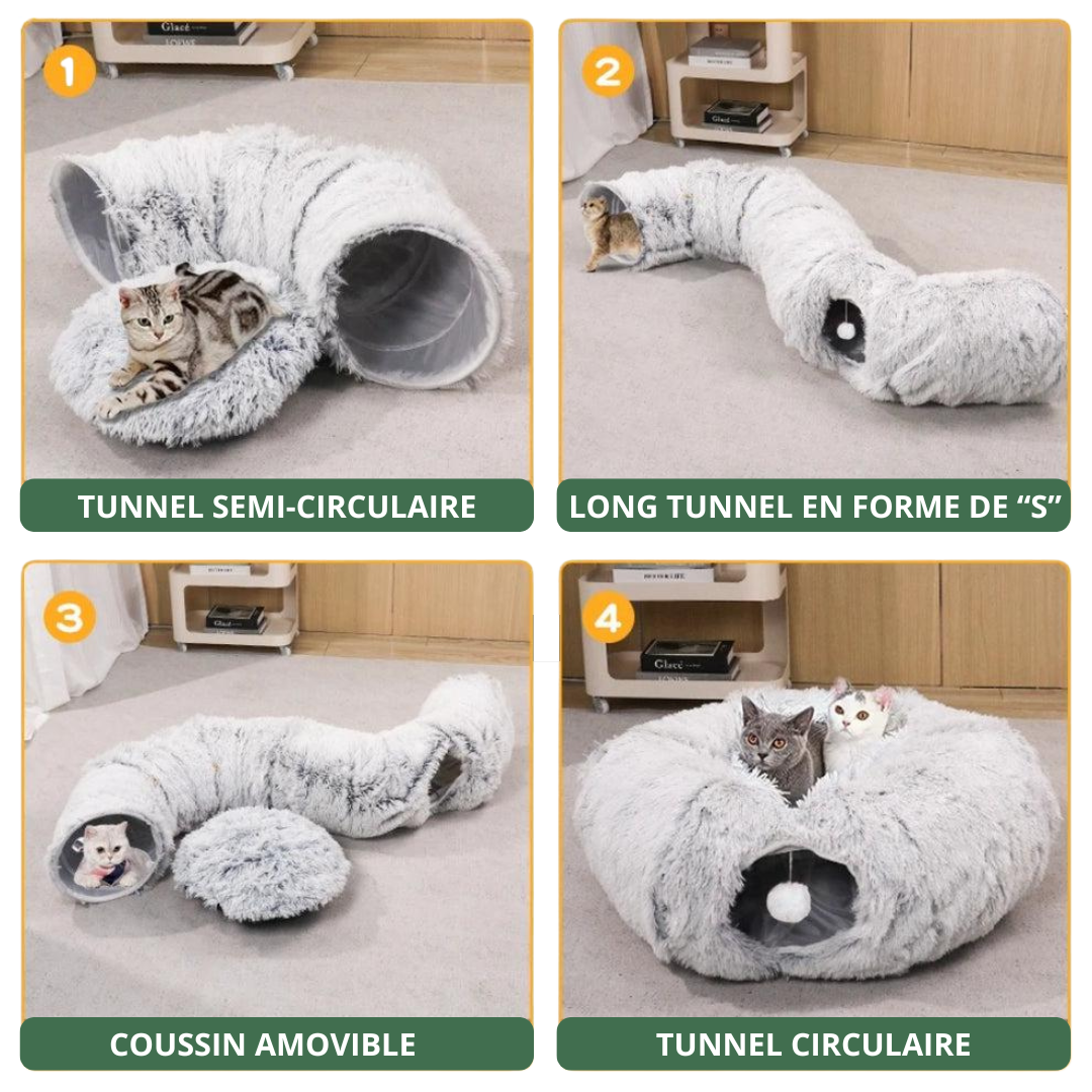 CaniCocoon+™ | Tunnel coussin Zen & Confort Ultra-Doux