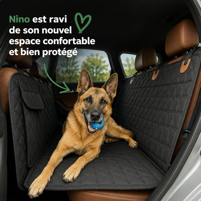 CaniMoov+™ – Housse de Protection Voiture pour Chien avec Base Rigide + Plaid MoovFit™ Offert